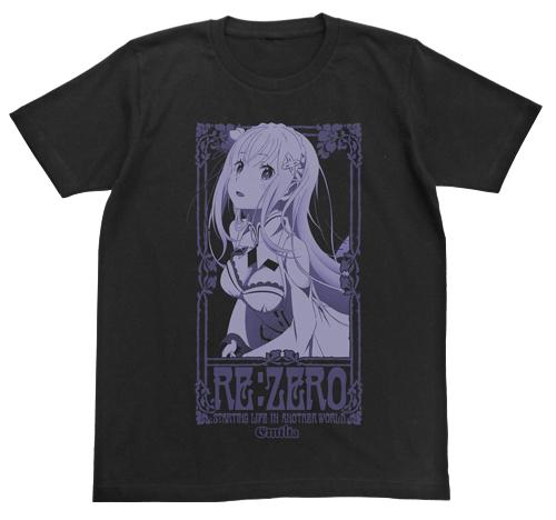 ＜アニメ・漫画専門ECサイトであるAnimo（アニモ）にて、【Re:ゼロから始める異世界生活】エミリアTシャツ/BLACKが再発売＞８月７日より予約販売開始！のメイン画像
