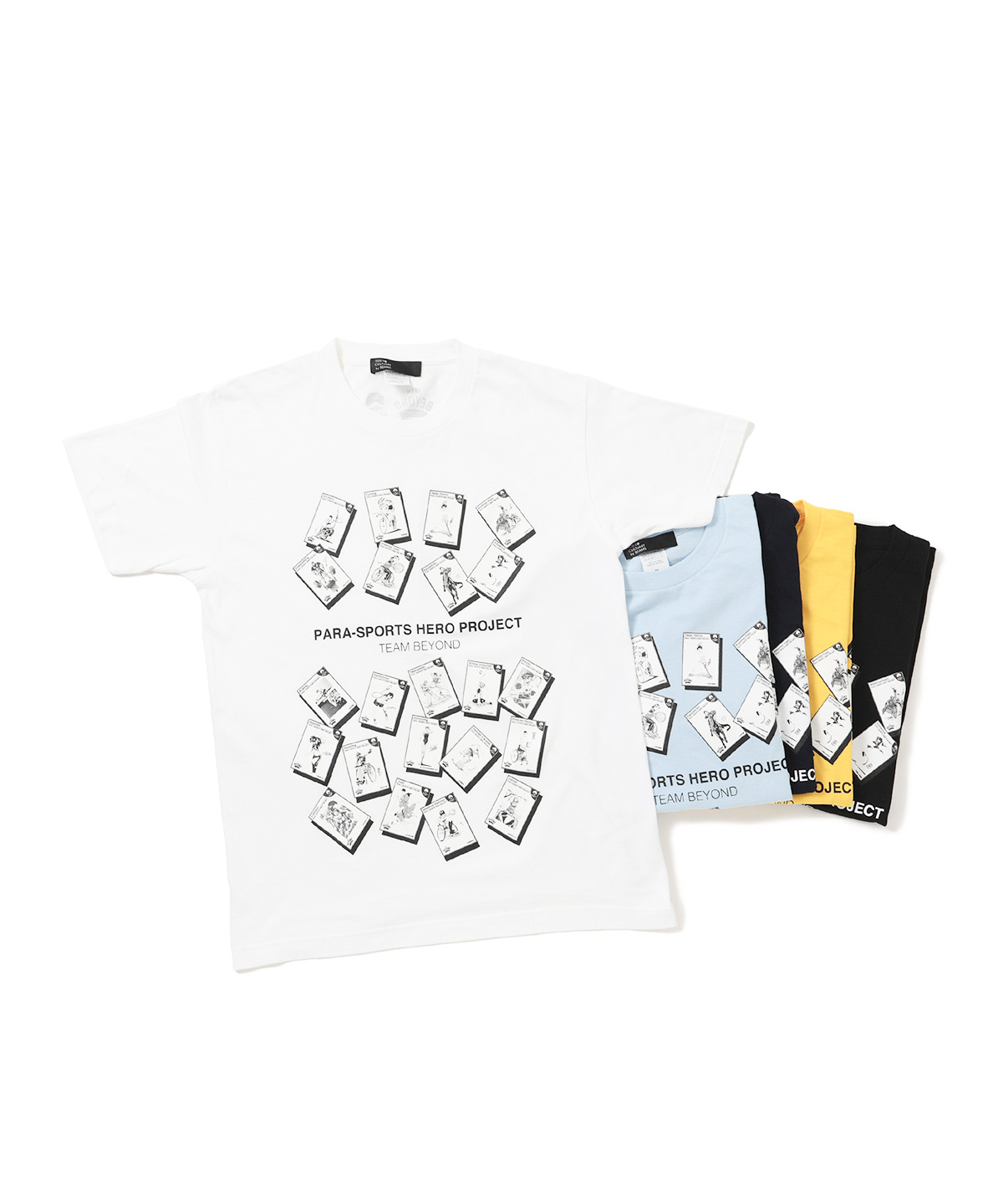 BEAMS JAPAN 、日本を代表する漫画家22名がパラアスリートを描いた限定Tシャツを発売のサブ画像2_漫画家の描いた22競技をカードにしたデザイン。