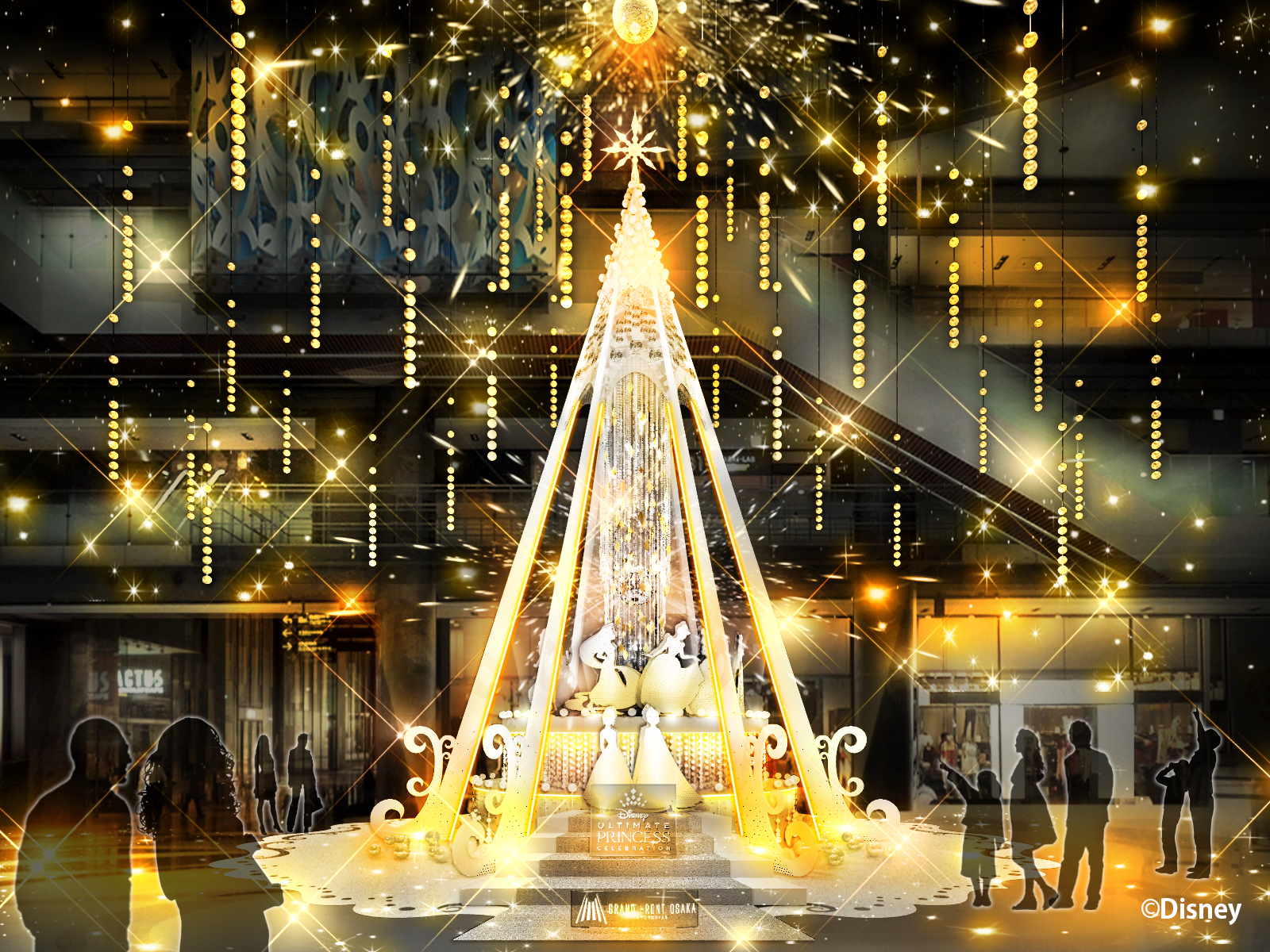 今年のグランフロント大阪のクリスマスは、ディズニープリンセスとタイアップ！プリンセスたちがオルゴールの上で舞い踊る姿をモチーフにした高さ約11mのクリスマスツリーが登場！のサブ画像2_▲ツリー通常時のイメージ