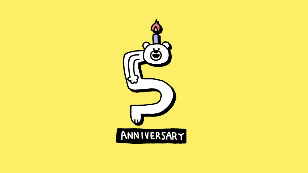 けたたましく動き続けて5年…「けたくま」の5周年を記念したLINEスタンプ＆新商品が9月11日に発売！のメイン画像