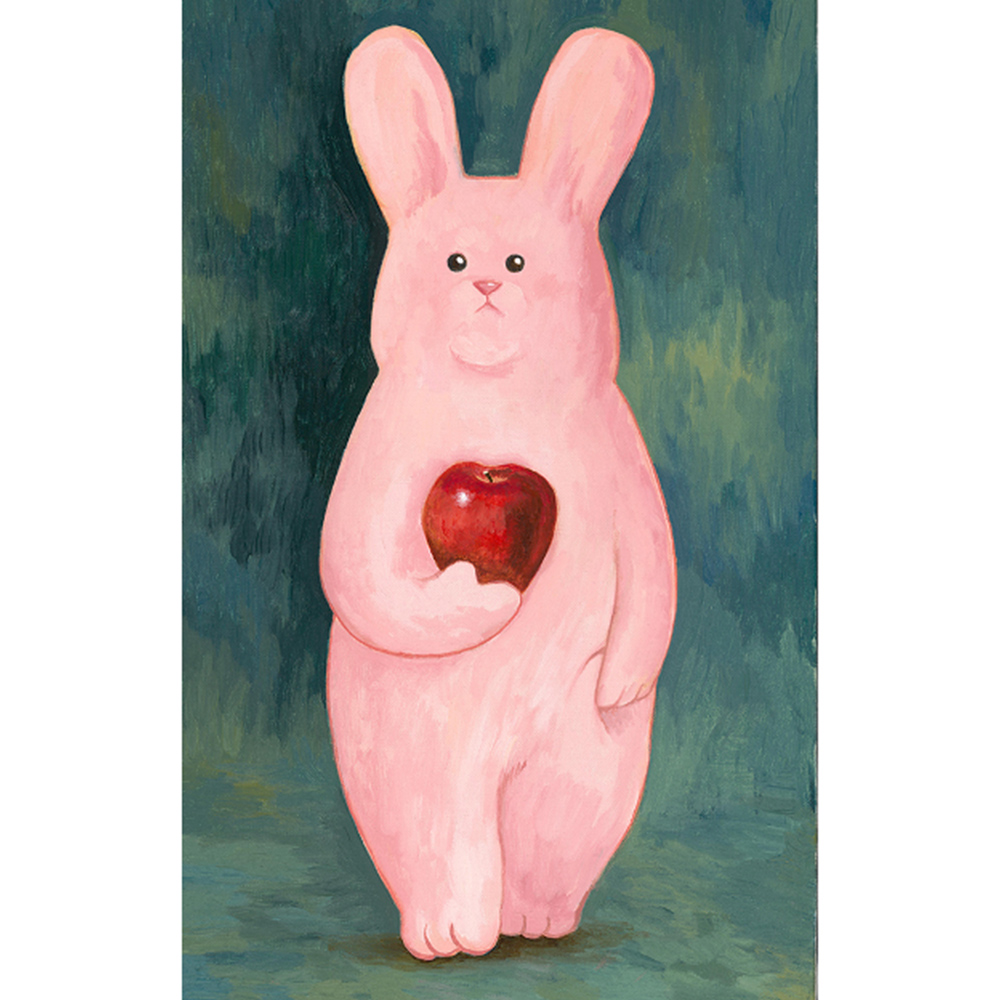 原画に油絵、立像も！「キューライスの世界」が楽しめる！『キューヴル美術館』PARCO FACTORY(池袋)にて12月3日(金)より開催！のサブ画像4_リンゴを持つスキウサギ
