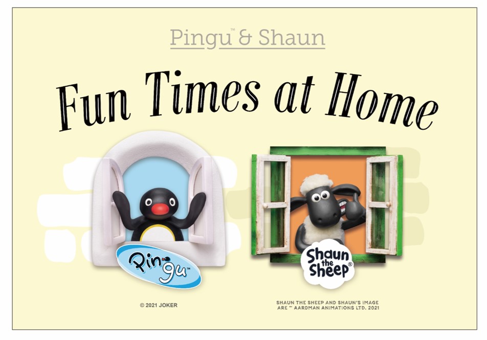「ひつじのショーン」×「ピングー」初のコラボ物販イベント「Pingu & Shaun Fun Times at Home」開催決定のサブ画像1