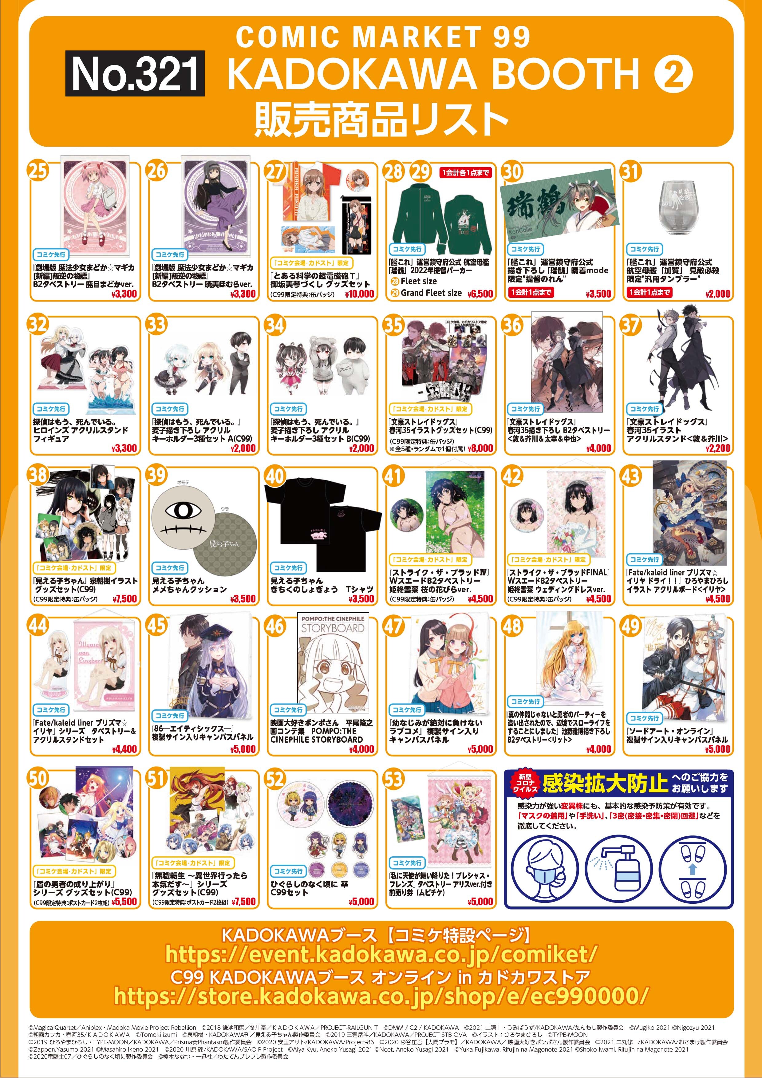 【コミックマーケット99】KADOKAWAブース（南3・4-321）は、オンライン販売で完売した『艦これ』商品含む、全53アイテムを揃えて販売！ブースにお並びの方にオリジナルマスクケースの配布も！のサブ画像5