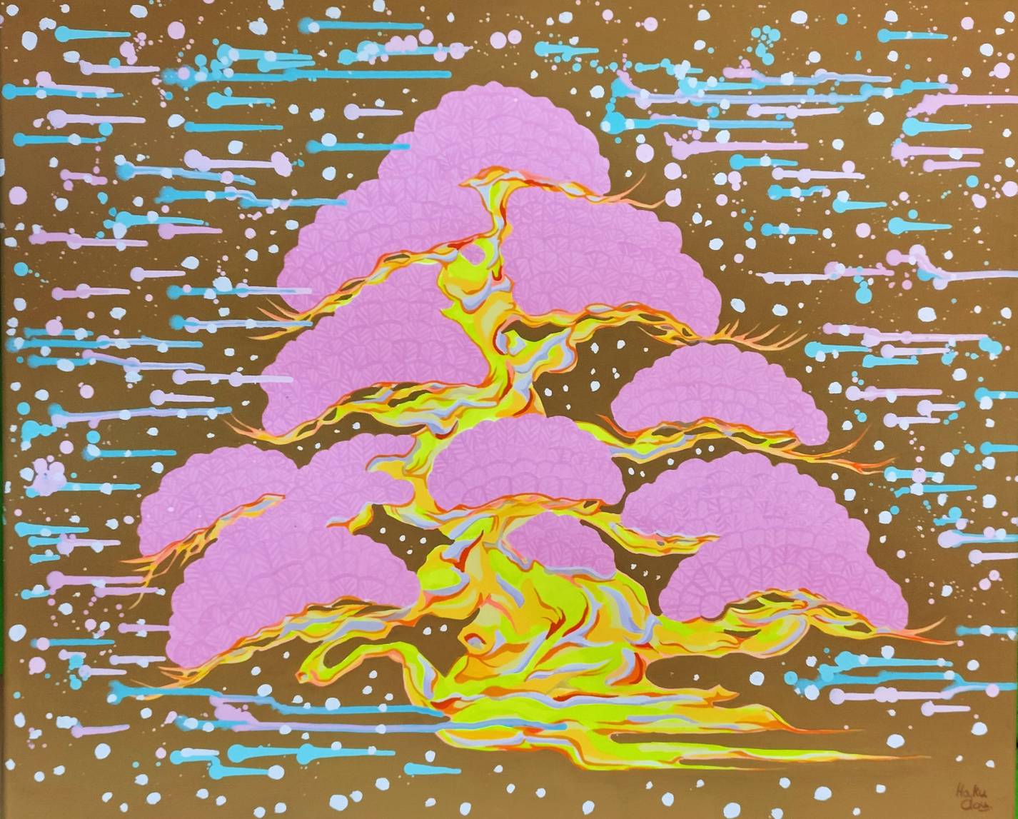 日本文化継承NFTプロジェクト狼煙クリエイターが『桜』をテーマに描いたコレクション『NOROSHI SAKURA COLLECTION 2023』をAdam byGMOにて出品開始！のサブ画像6_『春の松』2023Ver