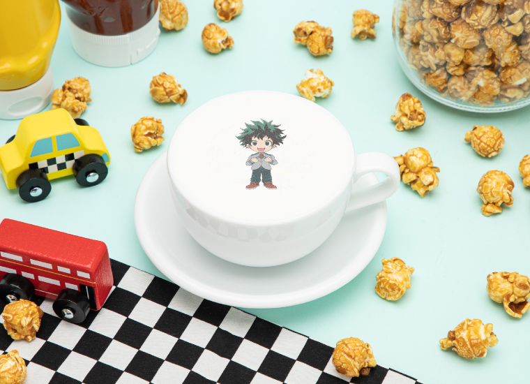 TVアニメ“ヒロアカ”のテーマカフェがBOX cafe&spaceとプロントで開催決定！「僕のヒーローアカデミアCAFE and DINER」期間限定オープン！！のサブ画像14_Plus Ultra カフェラテ