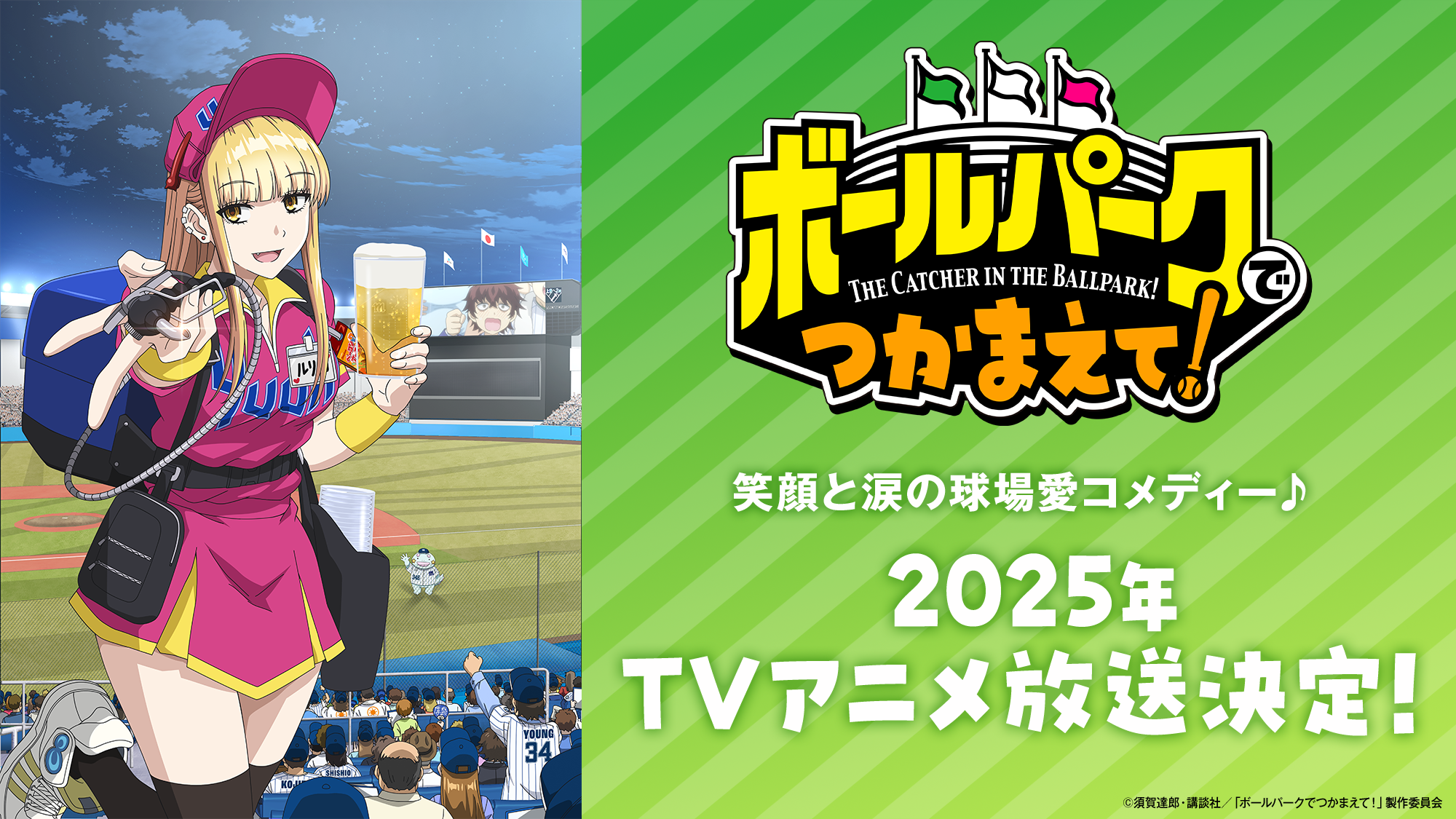 笑顔と涙の球場愛コメディー♪『ボールパークでつかまえて！』が、2025年にTVアニメ放送決定！のサブ画像1